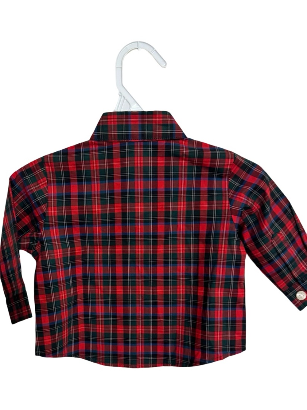NWT Edgehill Collection Red & Green Plaid Tartan Button Down Shirt Boys Size 3M - Picture 5 of 5